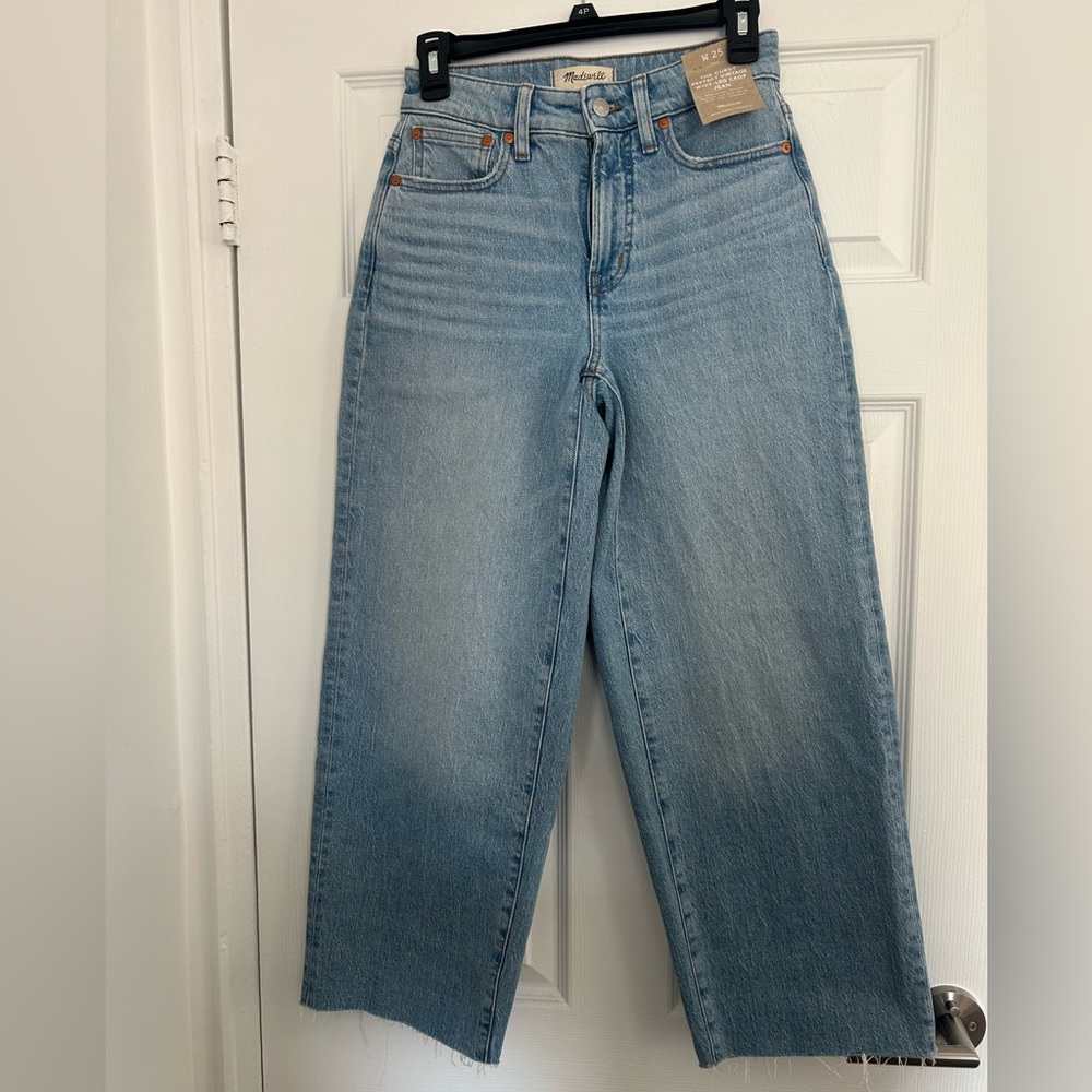 Madewell Light Wash Wide Leg Jeans
